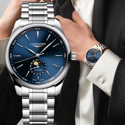 LONGINES 浪琴 巨擎系列經典月相機械錶-42mm L29194926