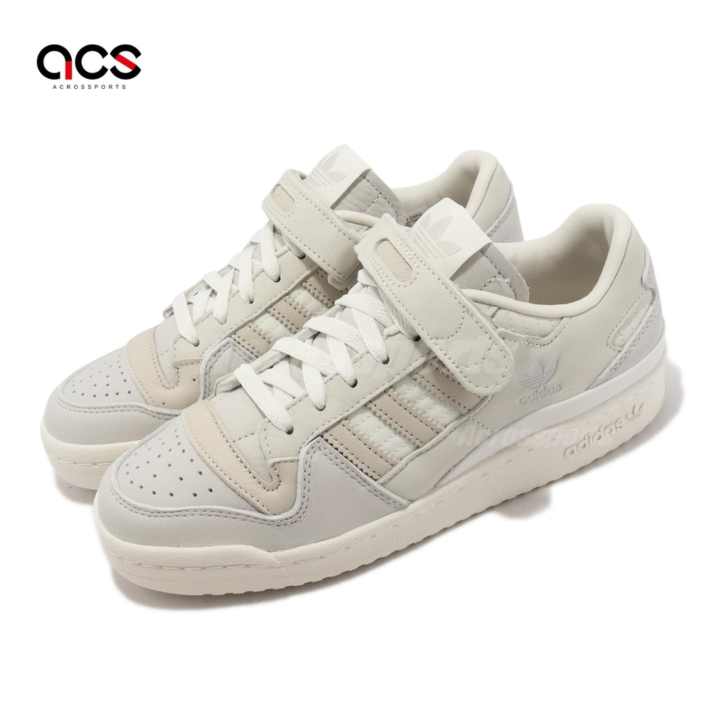 白熊 ミラバト adidas 休閒鞋Forum 84 Low W 女鞋白灰復古魔鬼氈三葉草愛迪達
