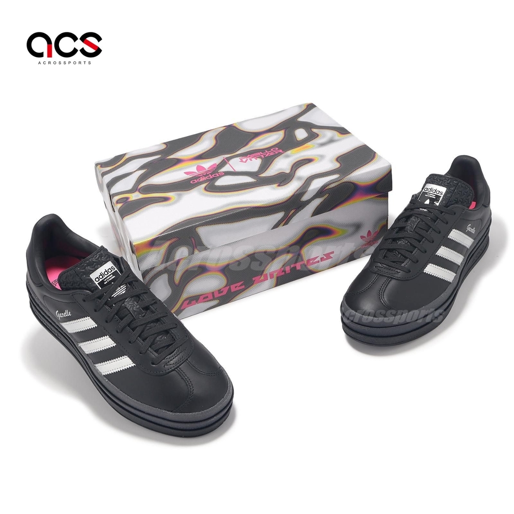 adidas x Pablo Vittar 休閒鞋Pride Gazelle Bold PV 女鞋黑銀聯