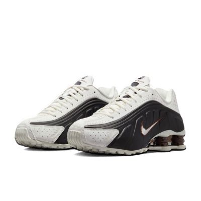 W Nike Shox R4 白黑咖 復古 氣墊 彈簧鞋 運動鞋 女鞋 AR3565-104