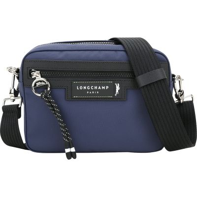 LONGCHAMP Le pliage Energy 奔馬皮標再生帆布尼龍肩 斜背包(海軍藍)