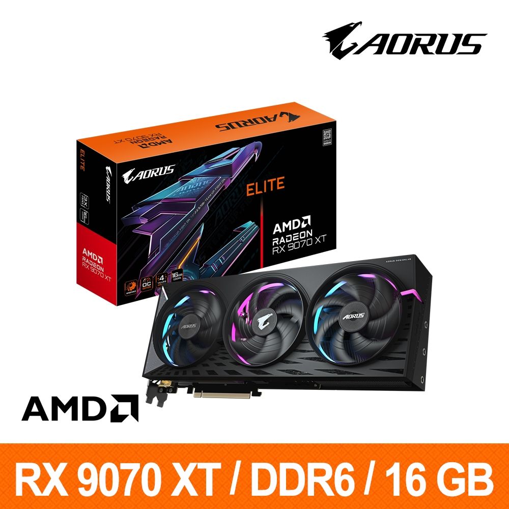 【新品・正規品・納品書】RX9070XT Aorus Elite/ 静音高冷却 技嘉Gigabyte AORUS Radeon RX 9070 XT ELITE 16G | RX系列| Yahoo購物中心