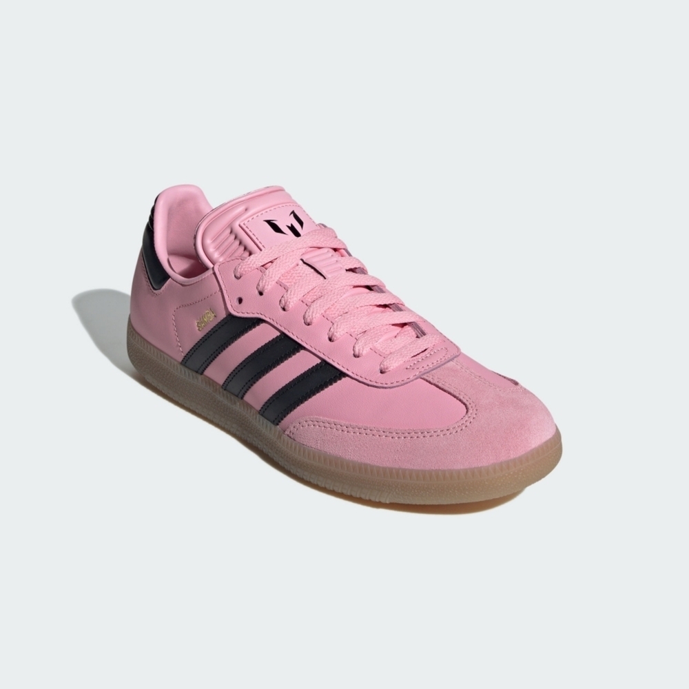 Adidas Samba Messi Miami IH8158 男女休閒鞋經典復古聯名款芭比粉黑