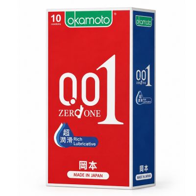 okamoto岡本-001至尊勁薄RL超潤滑保險套(10入)