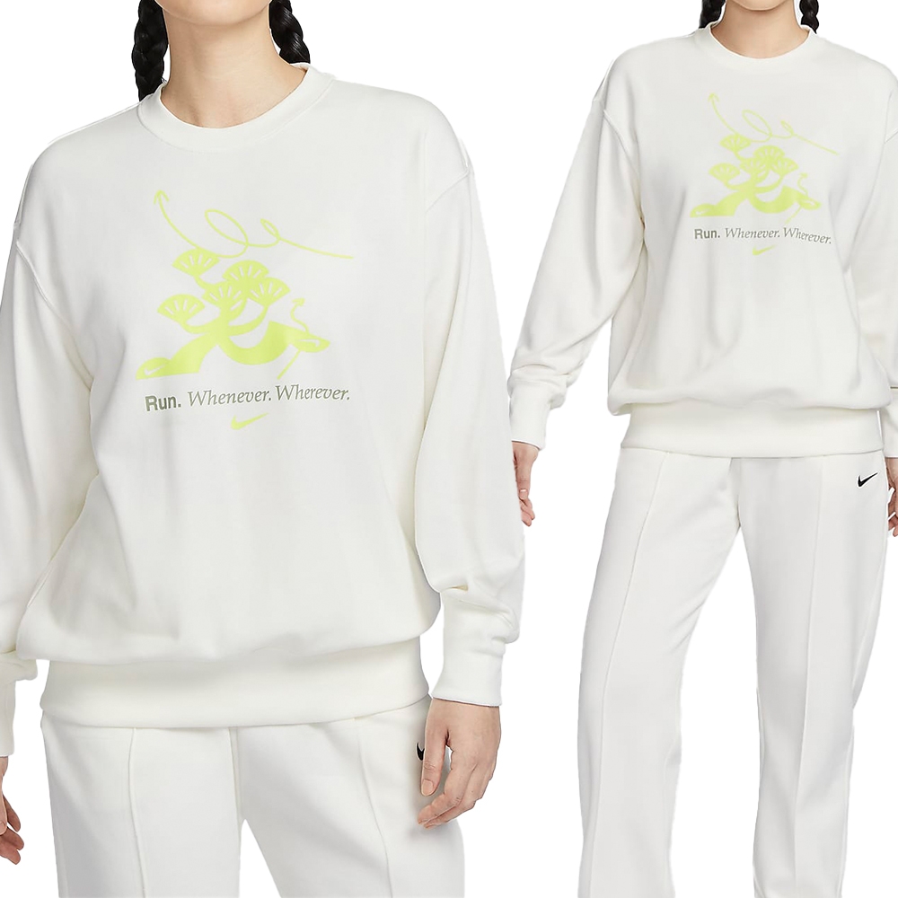Nike PHNX FLC OS 女款 灰色 運動 圓領 大學T 訓練 休閒 上衣 長袖 HQ4737-133