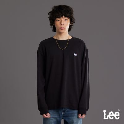 Lee 男女同款 彩色LEE織標長袖圓領TEE 黑色 LB609004K11