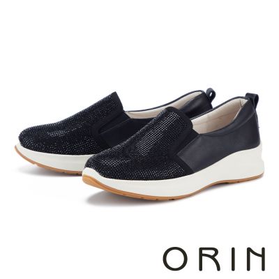ORIN 優雅細緻閃鑽厚底休閒鞋 黑色