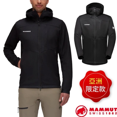 MAMMUT 長毛象 亞洲限定 男 Ultimate VII 七代經典軟殼連帽外套.夾克 1011-01780-0001 黑