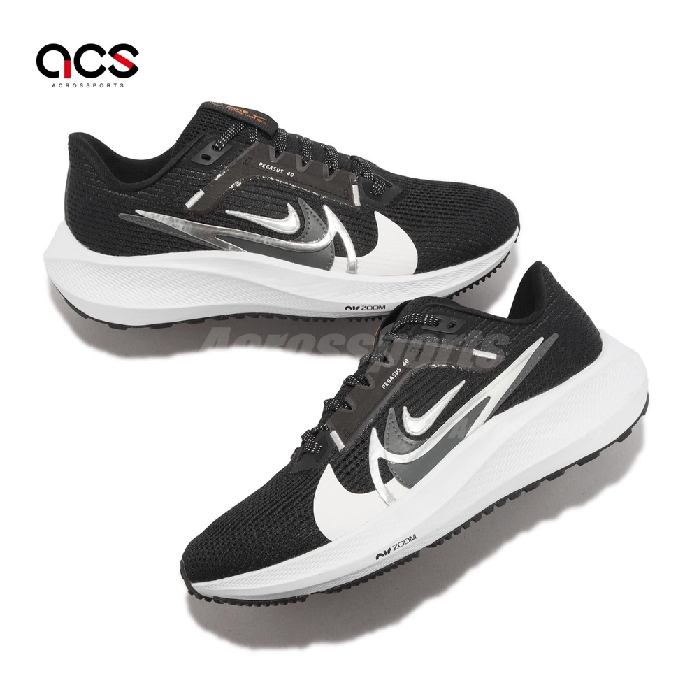 Nike 慢跑鞋Wmns Air Zoom Pegasus 40 PRM ANY 女鞋黑氣墊針織路