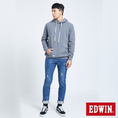 EDWIN 男裝 五袋破窄直管牛仔長褲-中古藍