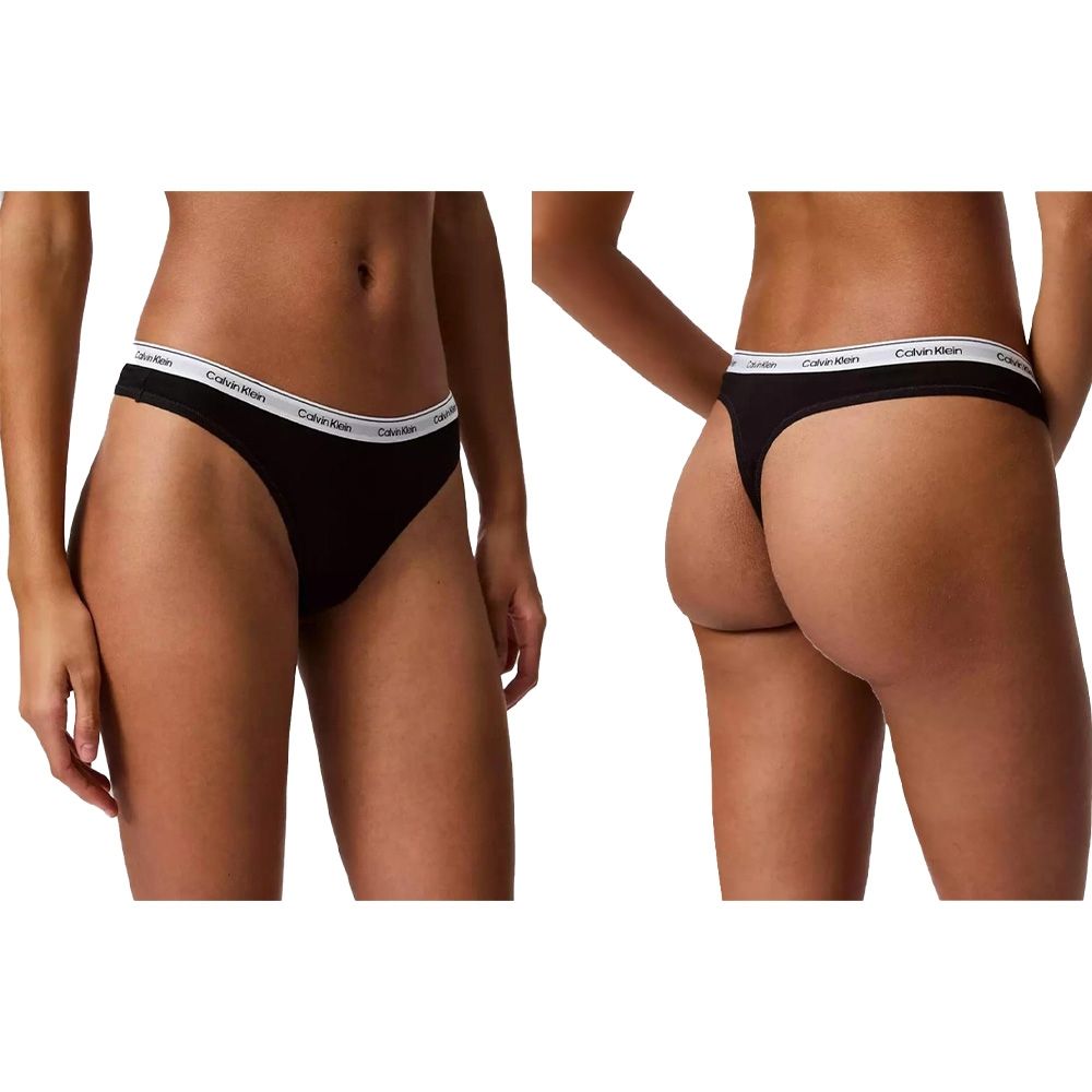 Calvin Klein Cotton Thong 女內褲 棉質細腰帶丁字褲/CK內褲-黑色