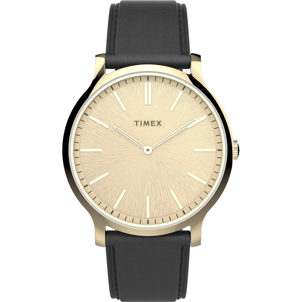 TIMEX  天美時 風格系列 超薄時尚手錶 (香檳金x黑 TXTW2V43500)