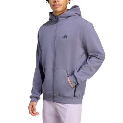 【Adidas 愛迪達】 D4T FULL-ZIP HO 連帽運動外套 男 - JX0693