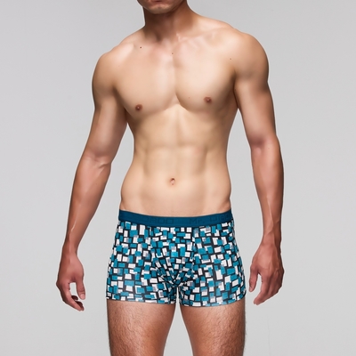 DADADO-時尚系列-科技超細纖維 M-LL合身平口內褲(土耳其藍) GHM403TB