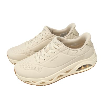 Skechers 休閒鞋 Uno Glide-Step Slip-Ins 女鞋 寬楦 米 氣墊 190113WNAT