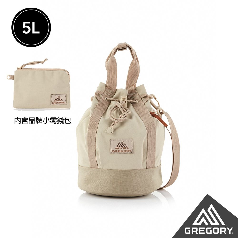 Gregory 官方旗艦 5L LADYBIRD 2WAY BUCKET 兩用水桶包 沙色 (小物包 小廢包 隨身包 抗撕裂)