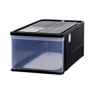 KEYWAY 聯府 面寬38.4cm時尚黑抽屜整理箱45L-1入