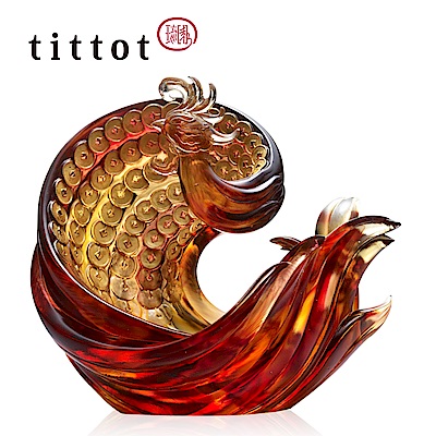 極美品○琉園 tittot○限定・コラボ 鳳凰 金箔クリスタルガラス 19万