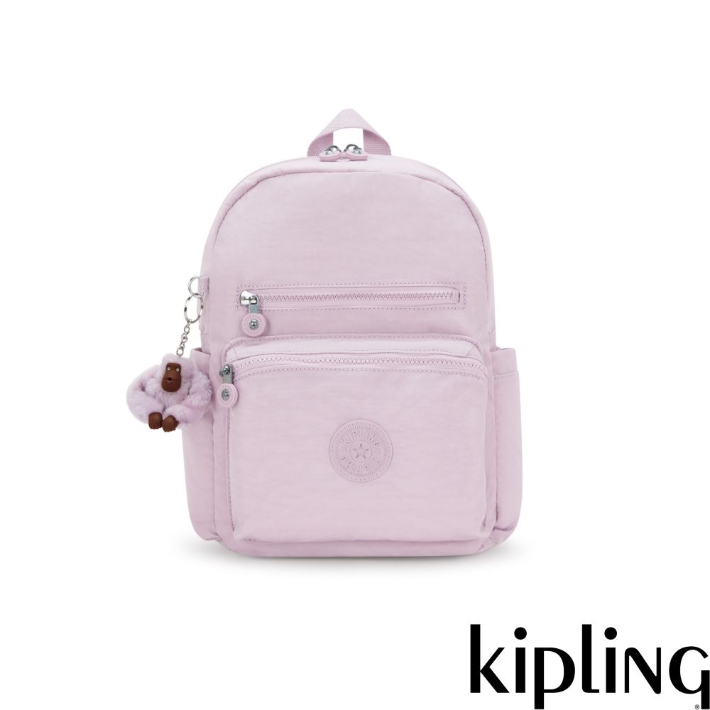 Kipling 泡泡紫雙前袋後背包-JUDY M