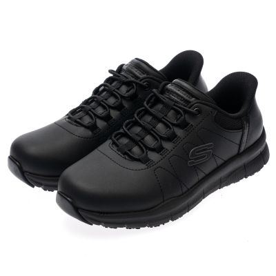 SKECHERS 女工作鞋系列 瞬穿舒適科技 NAMPA SR 寬楦款 - 108218WBLK