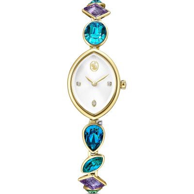 SWAROVSKI 施華洛世奇 Gema 幾何彩色水晶手鍊型腕錶-5749569