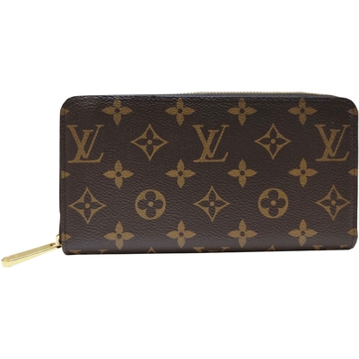 LOUIS VUITTON路易威登 【Louis Vuitton 路易威登】M42616 經典Monogram花紋ㄇ字拉鍊長夾(棕色)