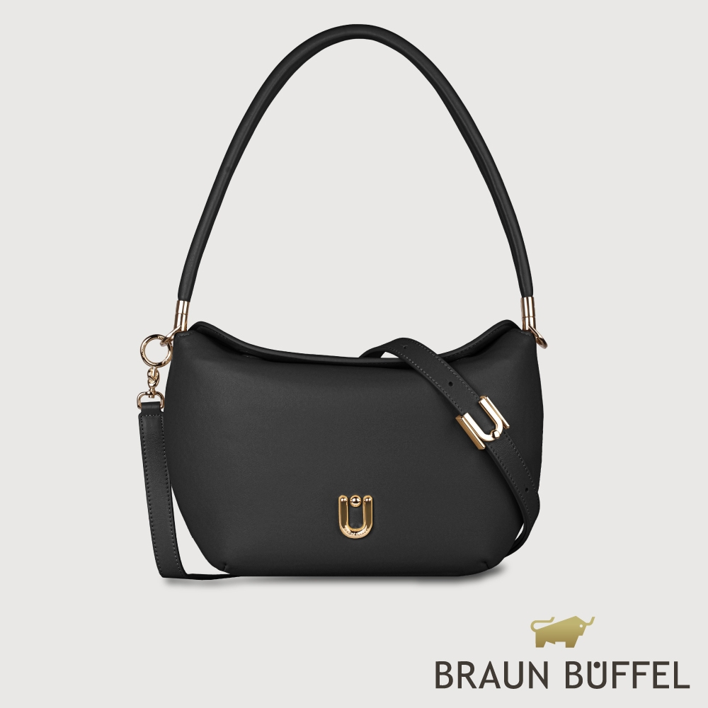 【BRAUN BUFFEL 德國小金牛】台灣總代理 艾拉娜 小肩包-黑色/BF846-26-BK