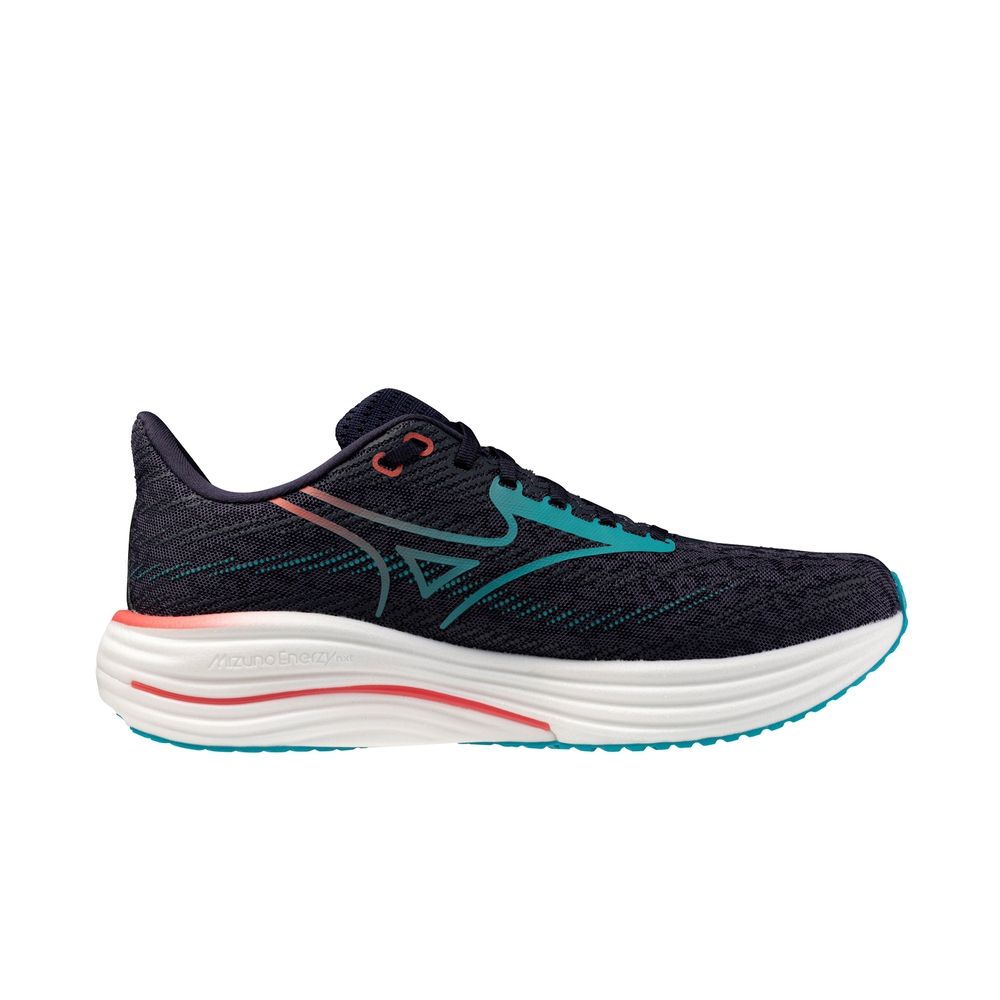 Mizuno 美津濃Wave Rider 29 [J1GC250401] 男慢跑鞋超寬楦跑鞋路跑黑藍