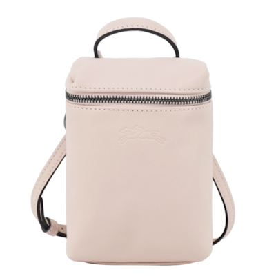 LONGCHAMP LE PLIAGE XTRA系列牛皮直式斜背包(迷你/裸粉)