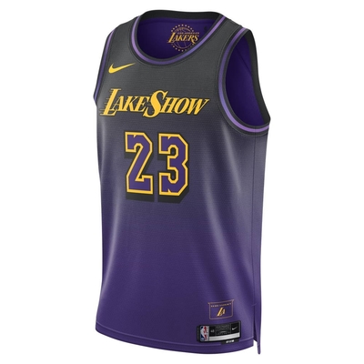NIKE NBA 耐吉 湖人隊 球衣-紫黃色 LAL MNK DF SWGMN JSY CE 24-FQ4346504