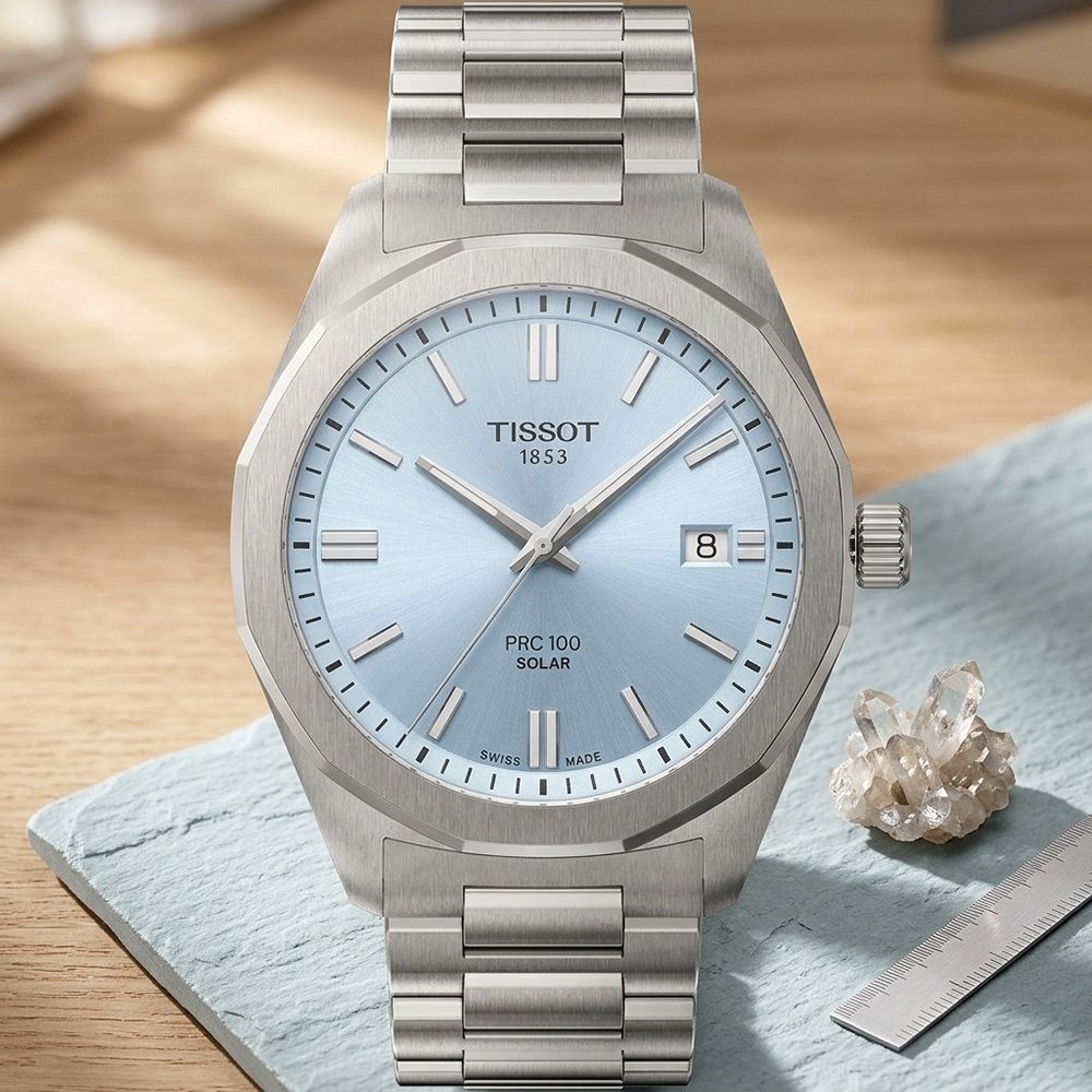 TISSOT 天梭 官方授權 PRC 100 T151.422.11.351.00 Solar太陽能手錶 開學購物季 送禮首選-39mm T1514221135100