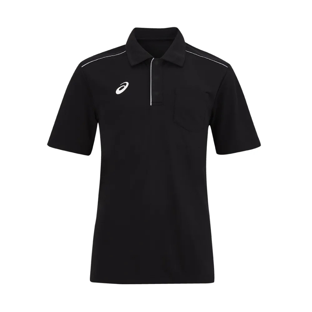 asics 亞瑟士 短袖上衣 男 POLO衫 亞洲版型 TRAINING 黑 2033B516-001