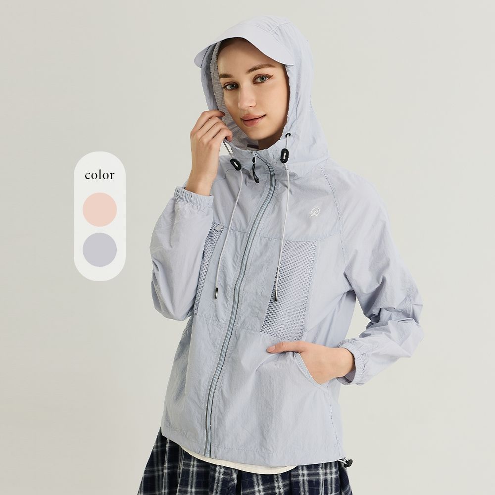 元動力 戶外抗菌速乾機能防曬外套(兩色；S-XL) (淺紅)