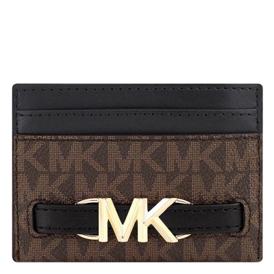 MICHAEL KORS Reed 黑色LOGO PVC證件名片夾