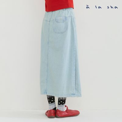 a la sha 率性牛仔長裙