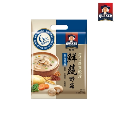 【官方直營】桂格 營養穀珍麥片鮮蔬野菇(25gx10包/袋)
