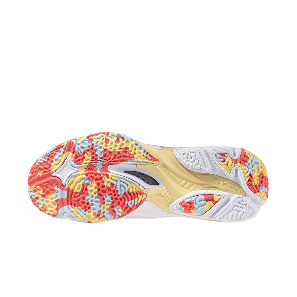 Mizuno 美津濃Wave Lightning Z8 [V1GC240030] 女排球鞋包覆回彈白橘