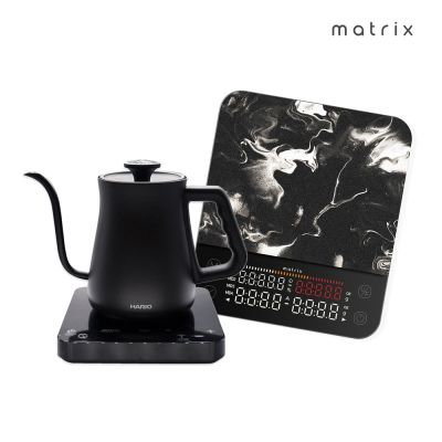 【Matrix X HARIO】M2 Pro AI大師 咖啡秤+α 阿爾法溫控細口壺650ml 組合