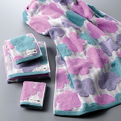 日本丸真 SOU SOU 京都新和風今治無撚浴巾-塗鴉玫瑰