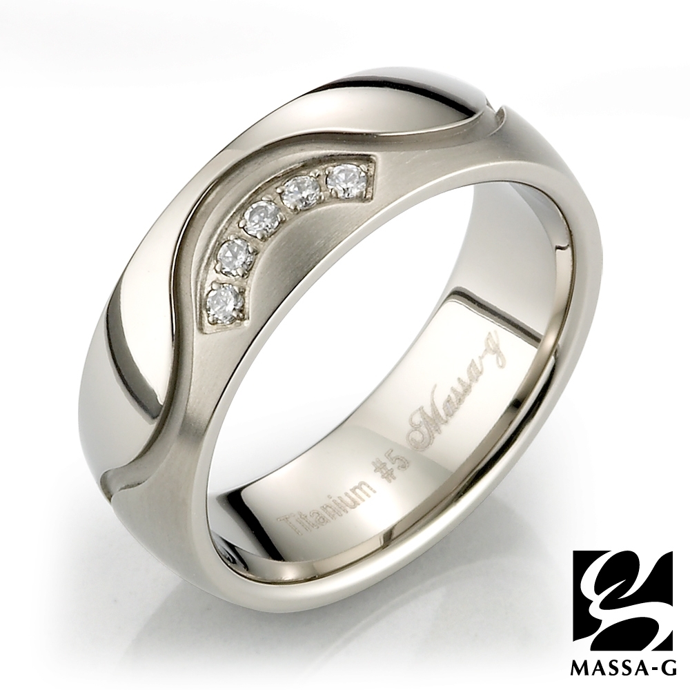 MASSA-G DECO系列Double Ring鈦金戒(任選一款) (Love女戒)