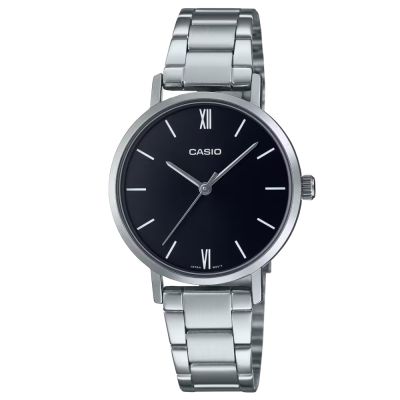 CASIO 卡西歐 復古極簡鋼帶女錶 LTP-VT02D-1A