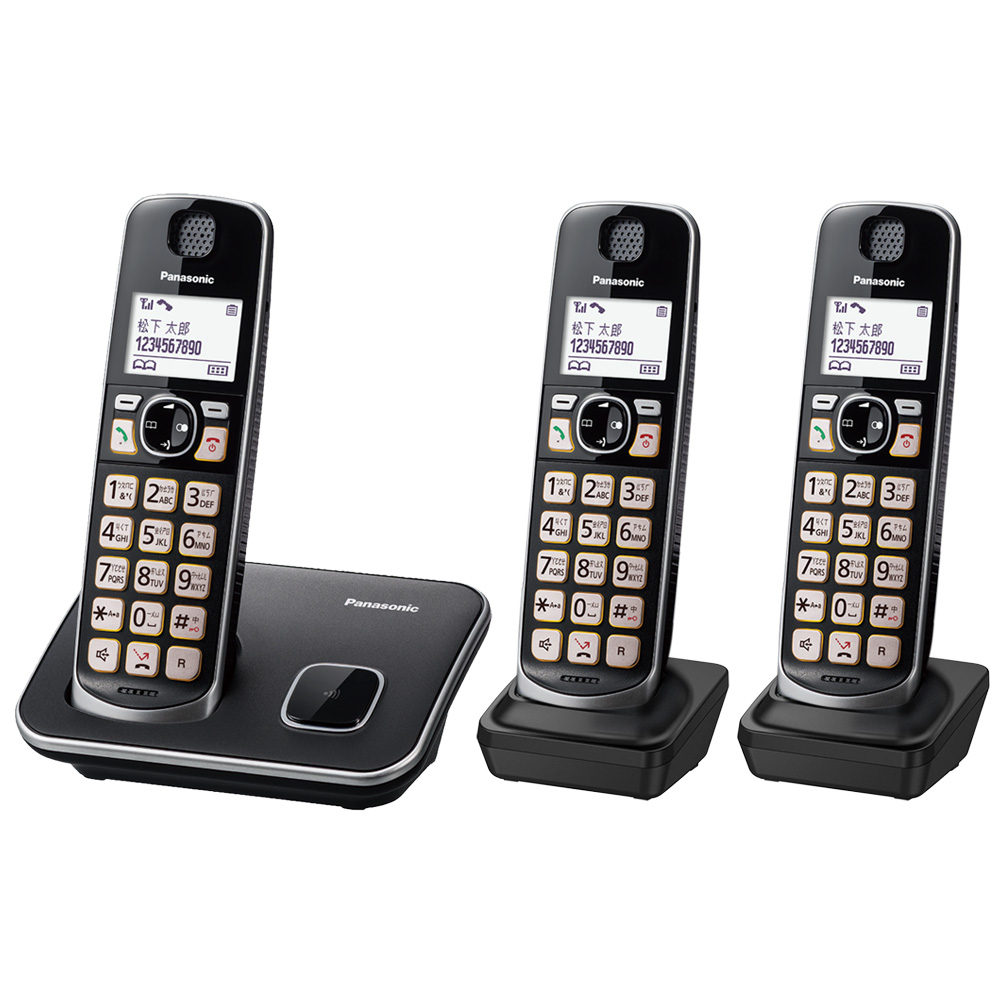 Panasonic國際牌KX-TGE613TW 中文大字鍵三話機無線電話| 數位
