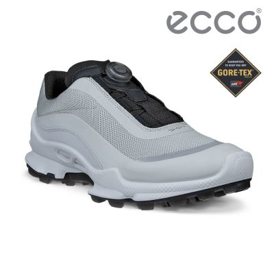 ECCO BIOM C-TRAIL M 蹤跡健步旋鈕鞋帶防水休閒鞋 男鞋 水泥灰/黑色
