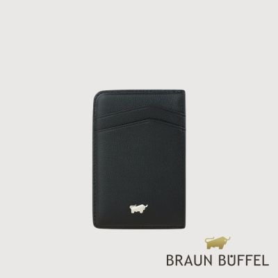 【BRAUN BUFFEL 德國小金牛】台灣總代理 羅比-BD 磁吸卡夾-黑色/BFC008-737-BK