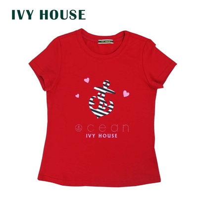IVY HOUSE常春藤 加萊卡純棉印海錨亮眼T恤431807(120~170CM)