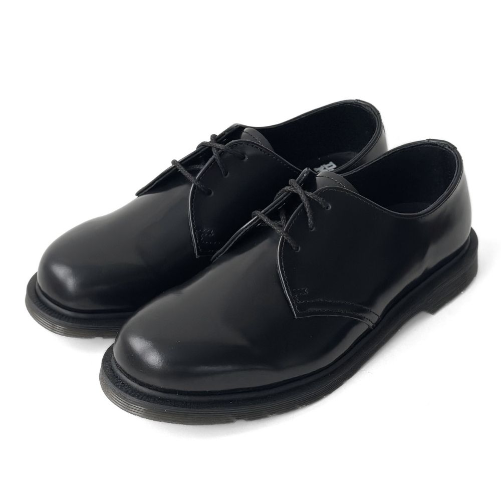 Dr.Martens 馬汀 MAYFARE 3孔綁帶亮面牛津鞋 男 黑 素面硬皮馬丁平底真皮鞋 正裝上班英倫復古休閒紳士鞋 42863001