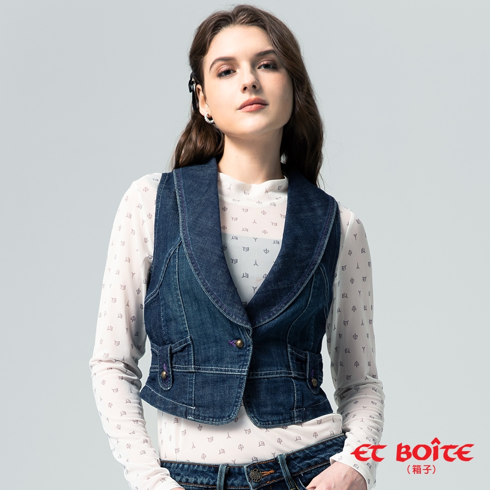 ET BOîTE 箱子 BLUE WAY – 絲瓜領丹寧無袖牛仔背心
