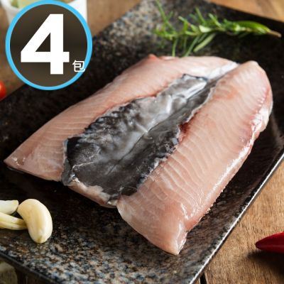華得水產 巨無霸去刺虱目魚肚4片組(250-280g/海水養殖)