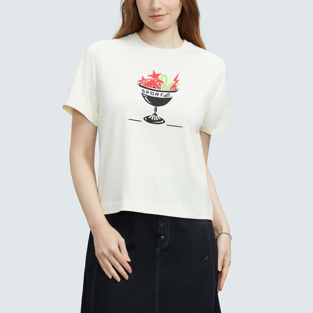 agnes b.Sport b. 女裝 logo圖案短袖 多款 (聖代圖案(米))