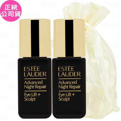 ESTEE LAUDER 雅詩蘭黛 特潤超導4D抗皺緊實眼萃(5ml)*2旅行袋組(公司貨)